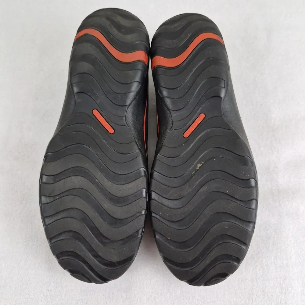 LANDS END Black Suede Leather Hiking Walking Trail Shoes Womens Sz 9 Slip On